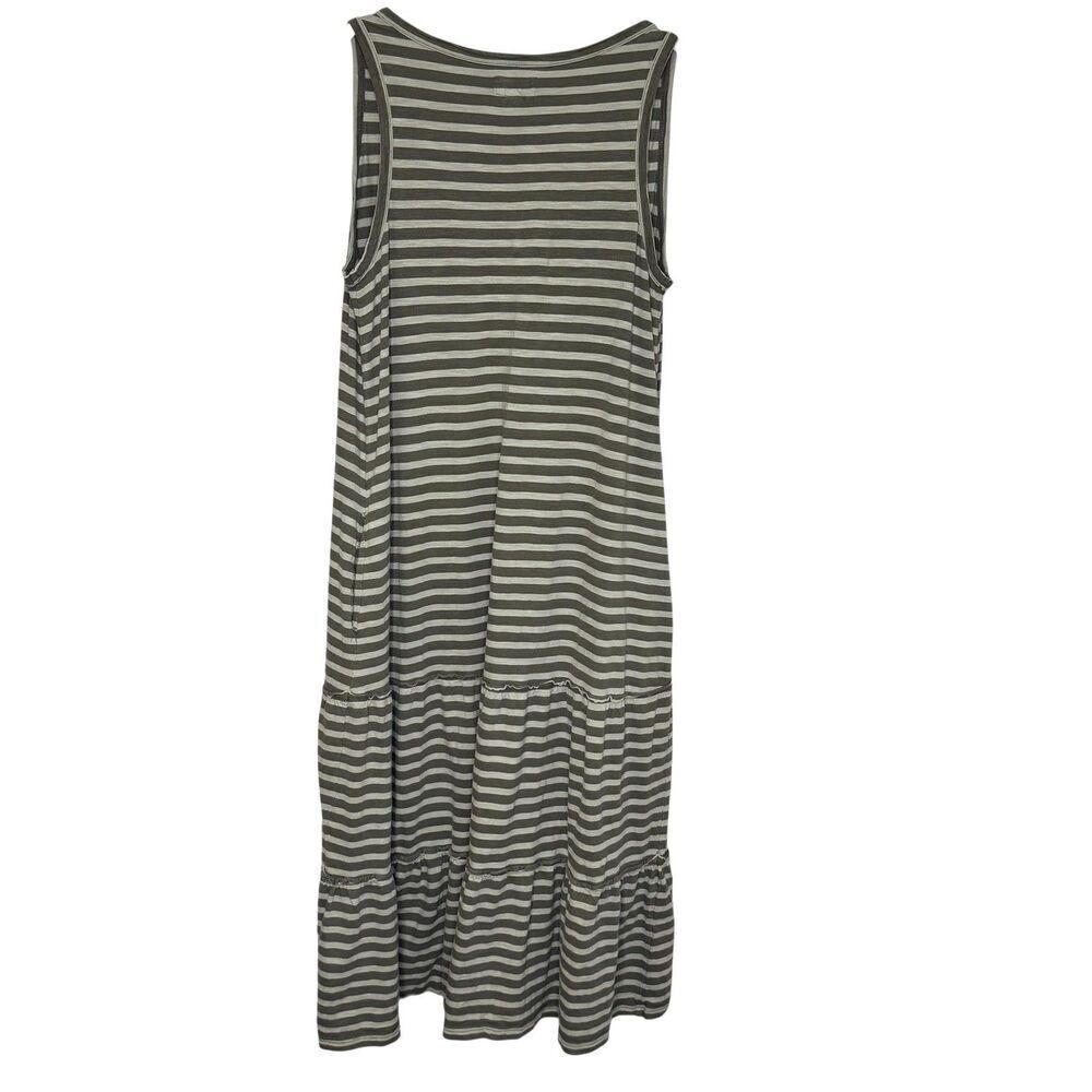 Pact Dress Womens Medium Striped Sleeveless V Neck Organic Cotton Pockets Casual - Picture 6 of 10